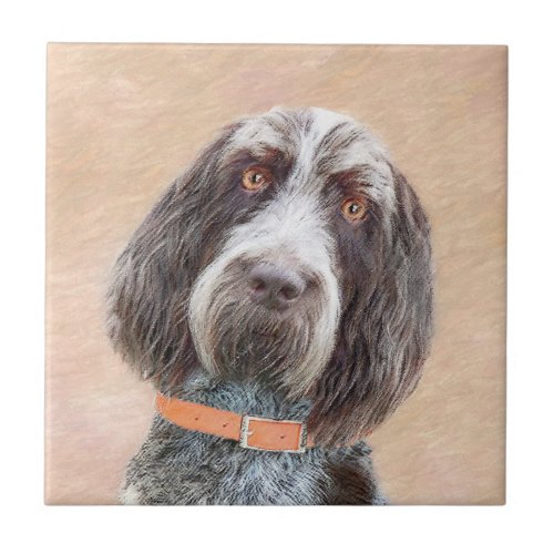 Spinone Italiano Painting _ Cute Original Dog Art Ceramic Tile