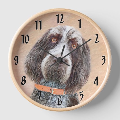 Spinone Italiano Painting _ Cute Original Dog Art Clock