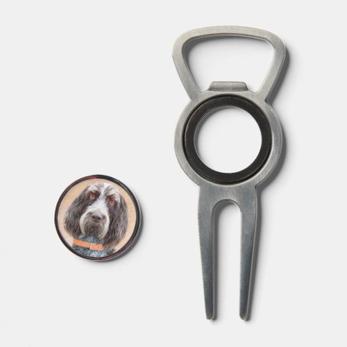 Spinone Italiano Painting _ Cute Original Dog Art Divot Tool