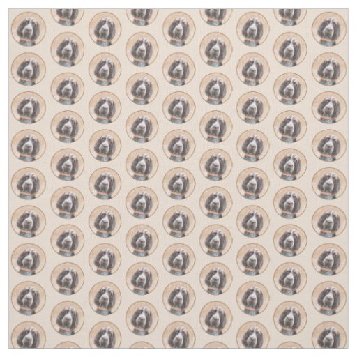 Spinone Italiano Painting - Cute Original Dog Art Fabric