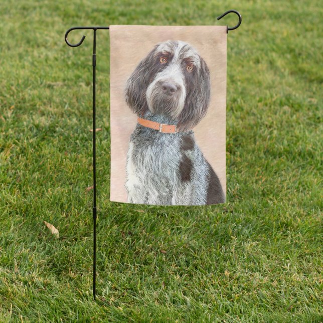 Spinone Italiano Painting - Cute Original Dog Art Garden Flag (In SItu)