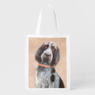 Spinone Italiano Painting - Cute Original Dog Art Grocery Bag
