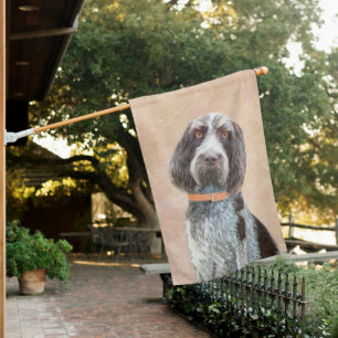 Spinone Italiano Painting - Cute Original Dog Art House Flag