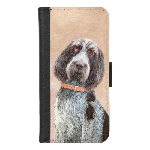 Spinone Italiano Painting _ Cute Original Dog Art iPhone 87 Wallet Case