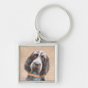 Spinone Italiano Painting - Cute Original Dog Art Keychain