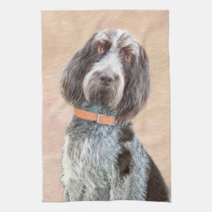 Spinone Italiano Painting - Cute Original Dog Art Kitchen Towel