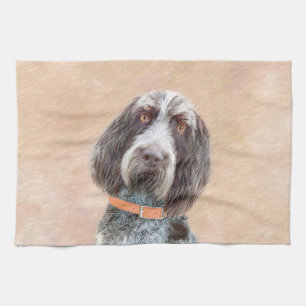 Spinone Italiano Painting - Cute Original Dog Art Kitchen Towel