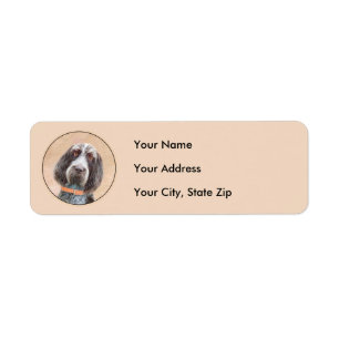 Spinone Italiano Painting - Cute Original Dog Art Label