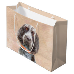 Spinone Italiano Painting - Cute Original Dog Art Large Gift Bag