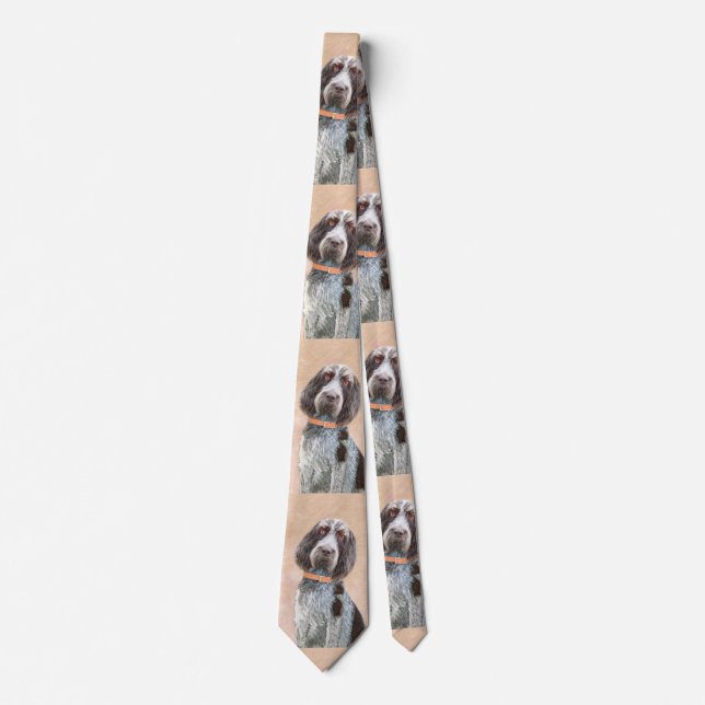 Spinone Italiano Painting - Cute Original Dog Art Neck Tie (Front)