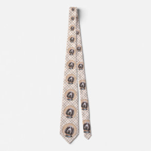 Spinone Italiano Painting - Cute Original Dog Art Neck Tie