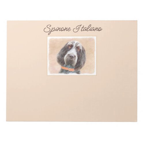 Spinone Italiano Painting _ Cute Original Dog Art  Notepad