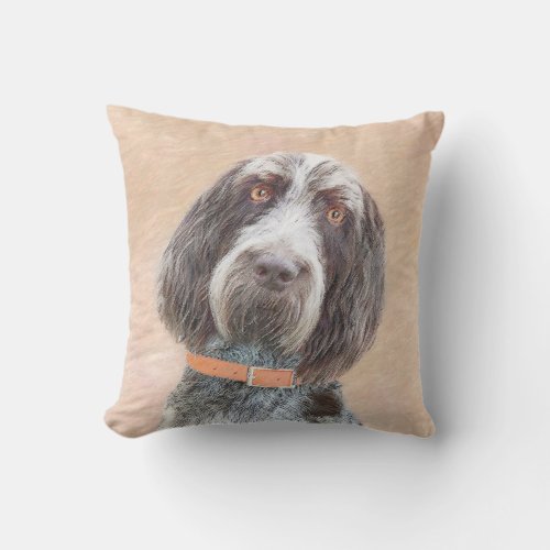 Spinone Italiano Painting _ Cute Original Dog Art Outdoor Pillow