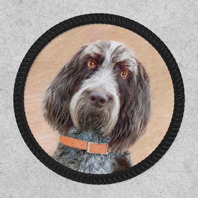 Spinone Italiano Painting - Cute Original Dog Art Patch (Front)