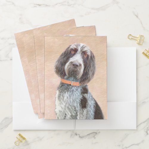 Spinone Italiano Painting _ Cute Original Dog Art Pocket Folder