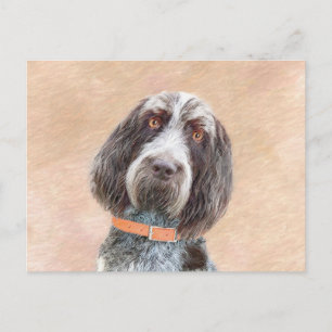 Spinone Italiano Painting - Cute Original Dog Art Postcard