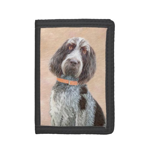 Spinone Italiano Painting _ Cute Original Dog Art Trifold Wallet