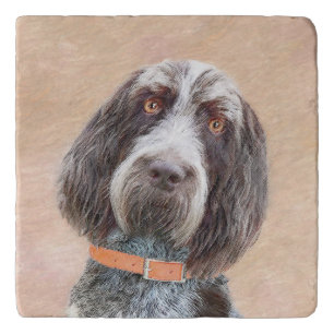 Spinone Italiano Painting - Cute Original Dog Art Trivet