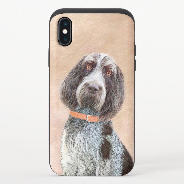 Spinone Italiano Painting - Cute Original Dog Art Uncommon iPhone Case (Back)