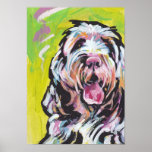 Spinone Italiano Pop Art Poster Print<br><div class="desc">Here's a wonderful,  bright,  fun,  tribute to your best friend and favorite breed- the Spinone!  from an original painting by Lea</div>