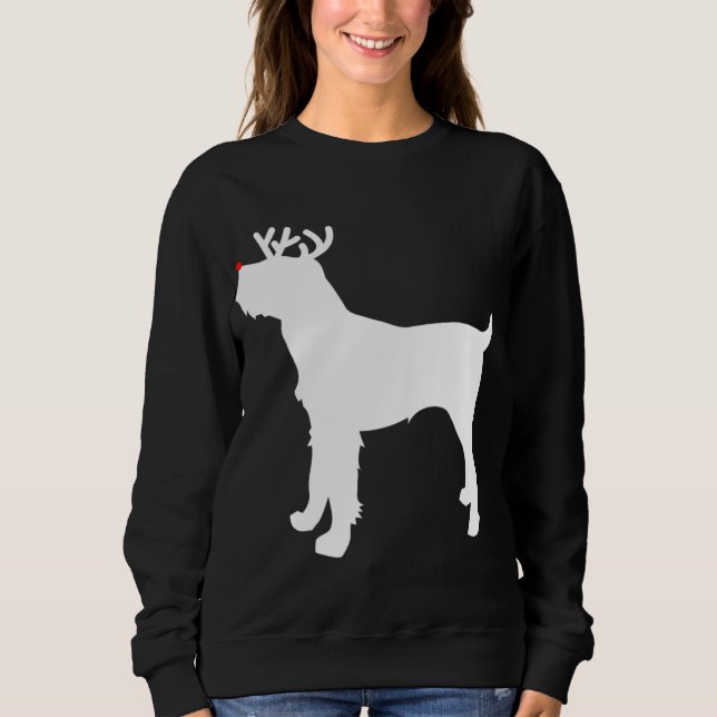 Spinone Italiano Reindeer Christmas Dog Sweatshirt (Front)