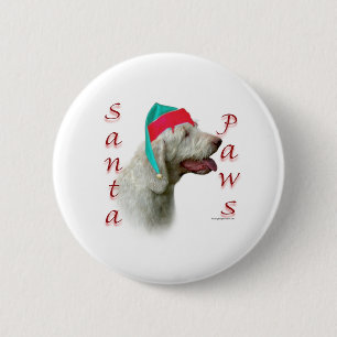 Spinone Italiano Santa Paws Pinback Button