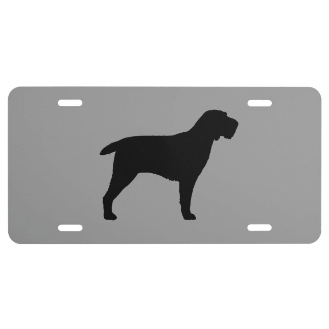 Spinone Italiano Silhouette License Plate (Front)