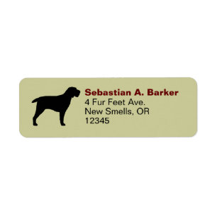 Spinone Italiano Silhouette Return Address Custom Label