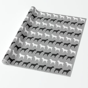 Spinone Italiano Silhouettes Pattern Wrapping Paper