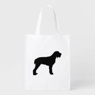 Spinone Italiano silo black.png Reusable Grocery Bag