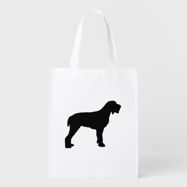Spinone Italiano silo black.png Reusable Grocery Bag (Front)