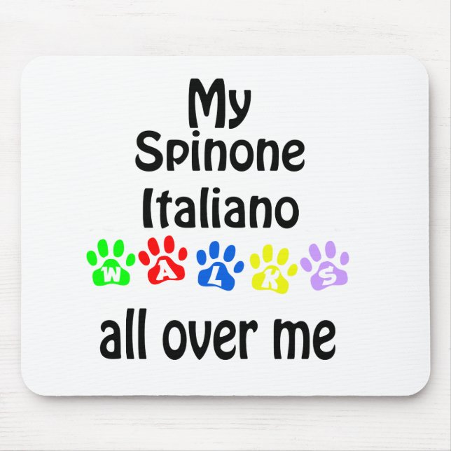 Spinone Italiano Walks Design Mouse Pad (Front)