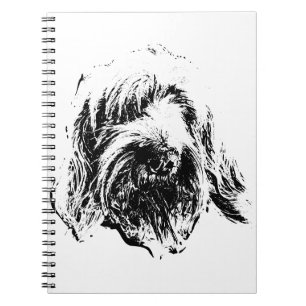 Spinone Notebook – Dog Head Portrait in Ink