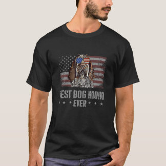 Spinoni Italiani Best Dog Mom Ever Retro USA Ameri T-Shirt