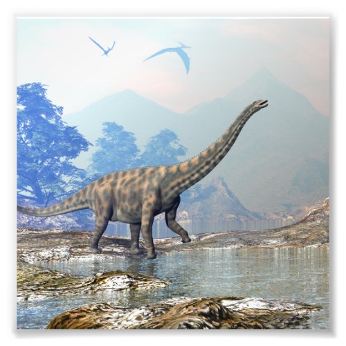 Spinophorosaurus dinosaur _ 3D render Photo Print