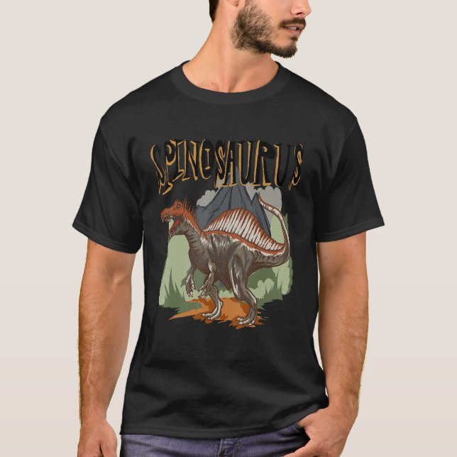 Spinosaurus Dino Dinosaur Identification T-Shirt (Front)
