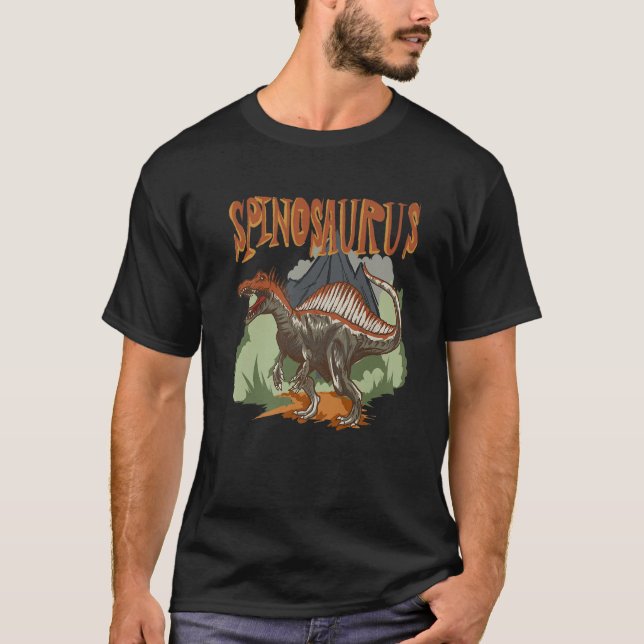 Spinosaurus  Dino  Dinosaur Identification T-Shirt (Front)