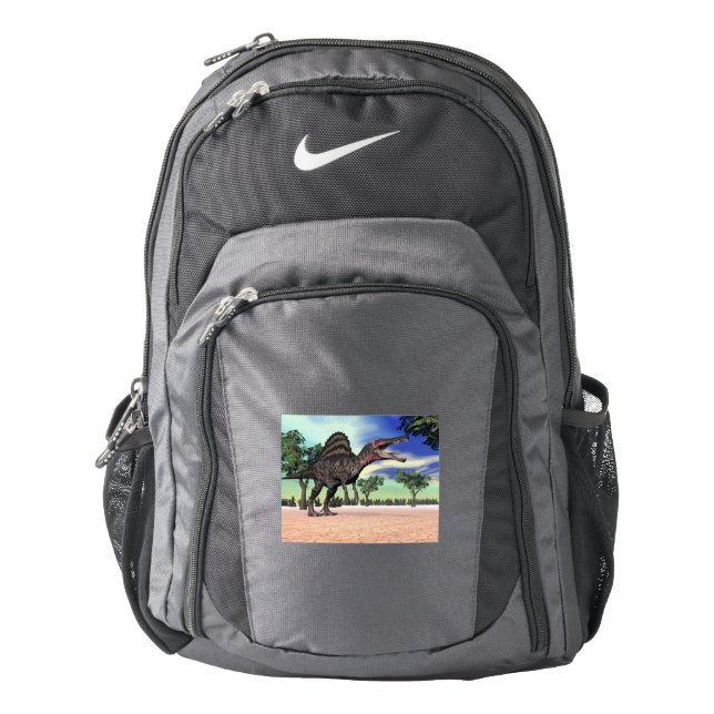 Spinosaurus dinosaur in the desert - 3D render Nike Backpack (Front)
