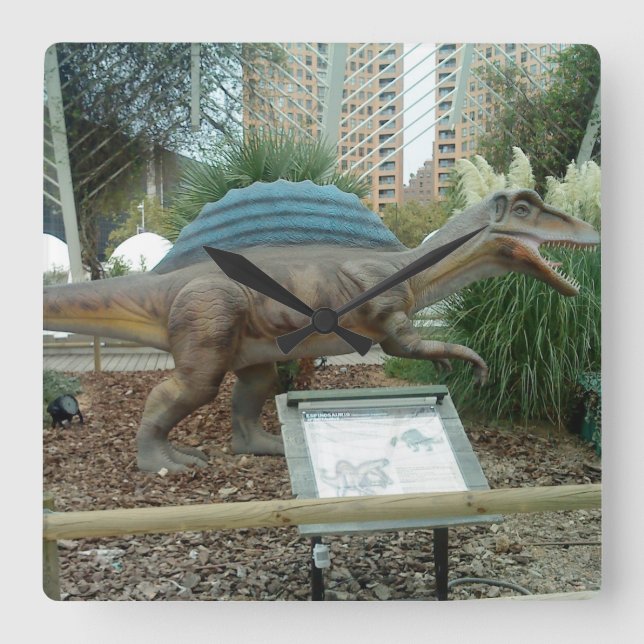 Spinosaurus Dinosaur Wall Clock (Front)