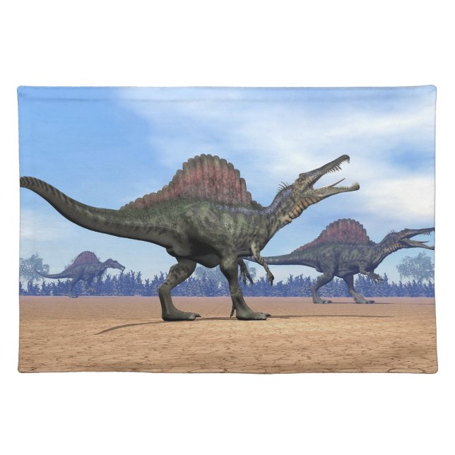 Spinosaurus dinosaurs walk - 3D render Placemat (Front)