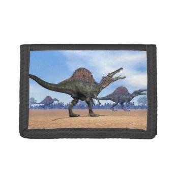 Spinosaurus Dinosaurs Walk - 3d Render Trifold Wallet by Elenarts_PaleoArts at Zazzle