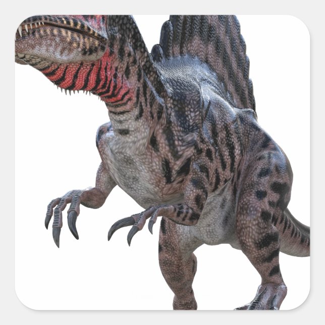 Spinosaurus Running Square Sticker (Front)