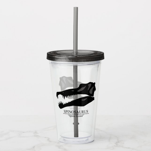 Spinosaurus Skull Acrylic Tumbler (Front)