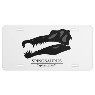 Spinosaurus Skull License Plate