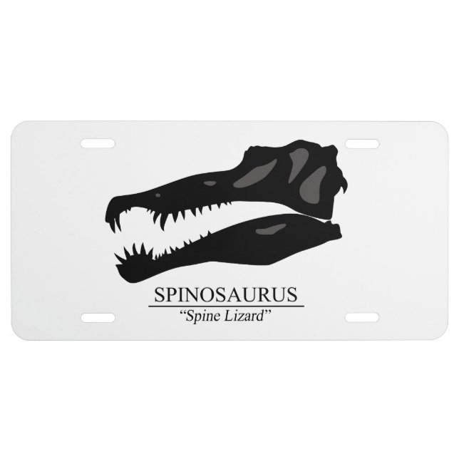 Spinosaurus Skull License Plate (Front)