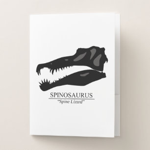 Spinosaurus Skull Pocket Folder