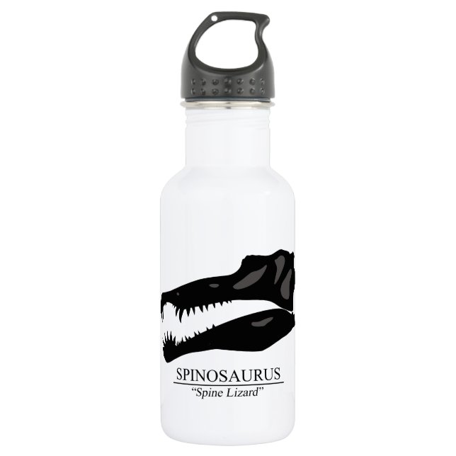 Spinosaurus Skull Stainless Steel Water Bottle (Front)