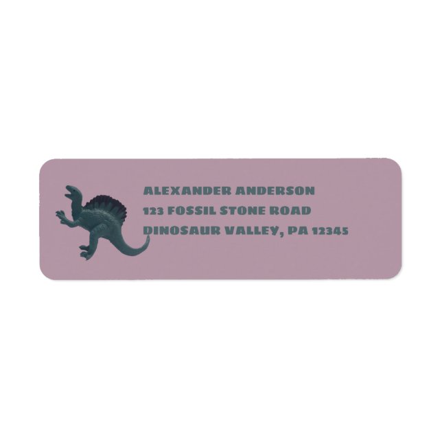 Spinosaurus Toy Dinosaur Return Address Label (Front)