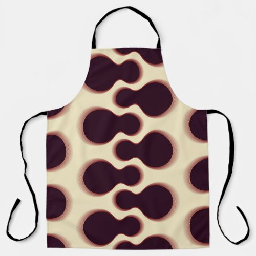 Spiny globular shapes brown shades pattern apron