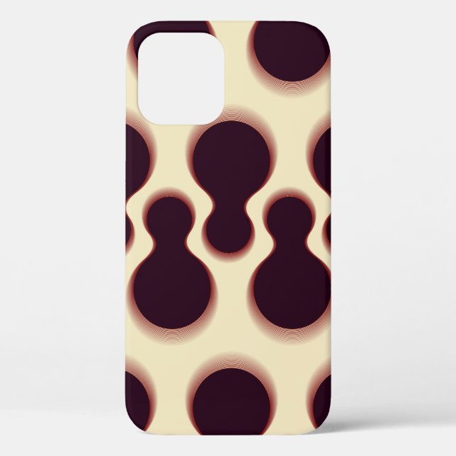 Spiny globular shapes, brown shades pattern. Case-Mate iPhone case (Back)